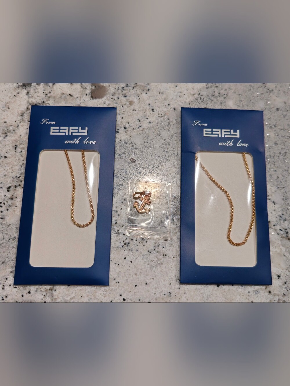 *EFFY Gold Plated Necklaces and Anchor Charm*